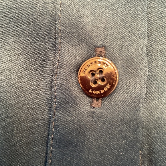 Burberry of London Deep Teal Button Down Blouse Size 12 - Picture 11 of 11